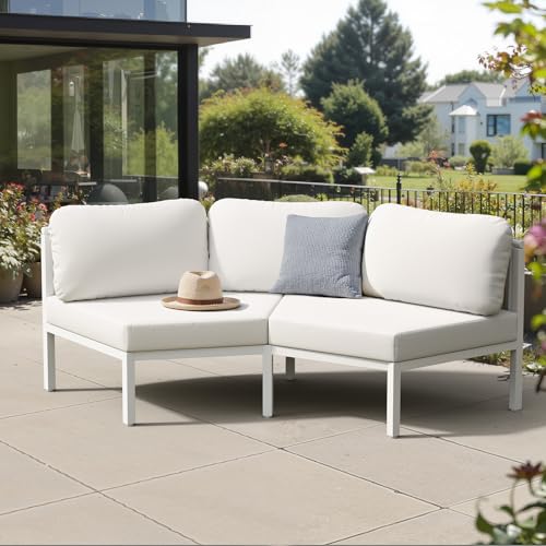 Crestlive Products Curved Patio Furniture Set, Modular Half Moon 2-Seater