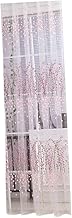 HOOTNEE 1 Peça Cortinas Transparentes Cortinas Impressas Cortinas Transparentes Persianas Florais Cortinas Transparentes De Janela Cortinas De Tule Voile Inverno Doce Multicolorido