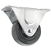 Heavy Duty Rubber Caster Wheel with Rigid Non-Swivel Top Plate - 3-Inch - 225 lb. Load Capacity