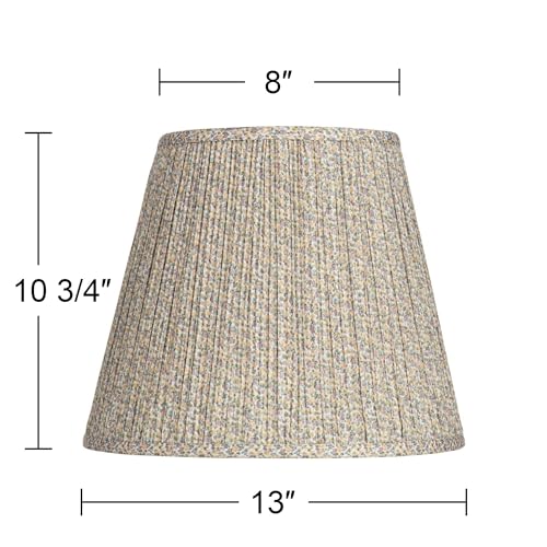 Springcrest LTH1583-22003/3 Hardback Shirred Empire Lamp Shade Green Pink Floral Medium 8 Inch Top X 13 Inch Bottom X 11 Inch Slant X 10.75 Inch High Spider thumb #3