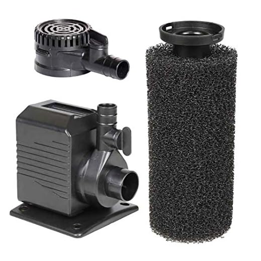 Spaces Places DP430 Pump for Ponds, Fountains, Gardens, Aquariums, Statuary, or Small Water Displays 8'2-16' Power Cord and Foam Pre-Filter, 8.2' Max Height, Black