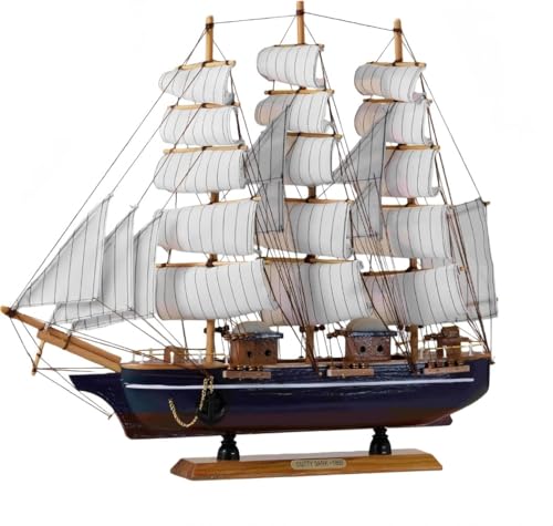 Barino 帆船 木製帆船模型 船模型 彫像 手作り 室内 デスクトップ オフィス 装飾 スムーズな航海 無垢材 大型帆船模型 工芸品 リビングルーム 装飾 結婚祝い 開店祝い 新築祝い 誕生日 オフィス 会社 結婚式 新居 引越し 装飾 写真小道具 帆