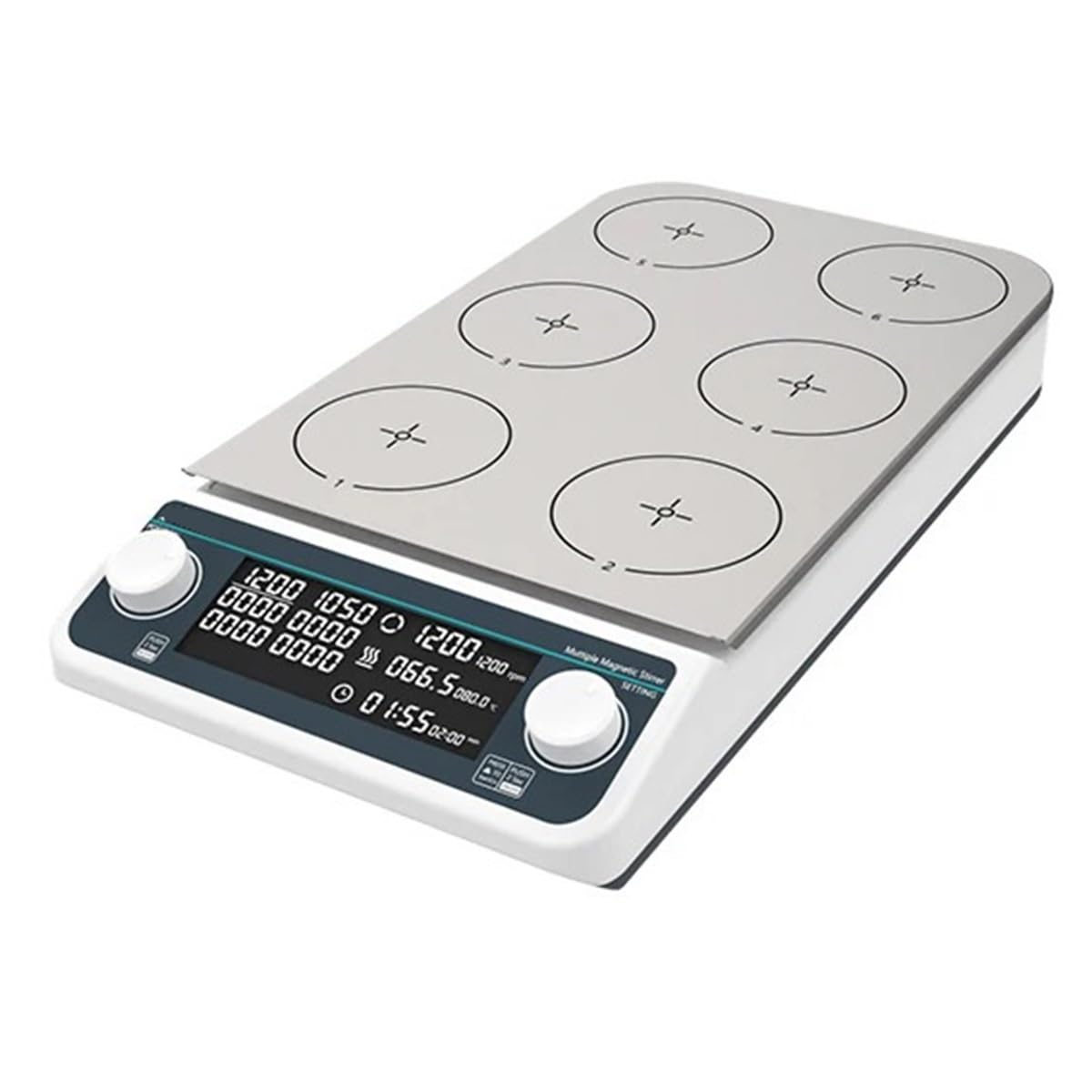 Sprzęt i materiały laboratoryjne Wielokrotne mieszadło magnetyczne płyta grzewcza wyświetlacz cyfrowy mieszadło magnetyczne ogrzewanie cztery stacje sześć pozycji (MHS6Pro)