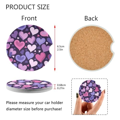 Portavasos Burbuja Purple Heart Cerámico 2 Piezas miniatura 3