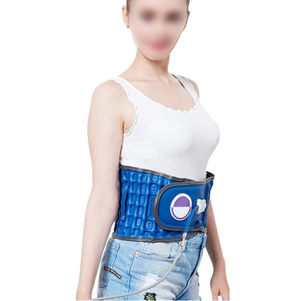 Faja Lumbar Fitness, cinturón de tracción de la Columna Vertebral, Alivio del Dolor para el Dolor de la Parte Baja de la Espalda, calambres, Discos herniados, con Correa de extensión,Plata