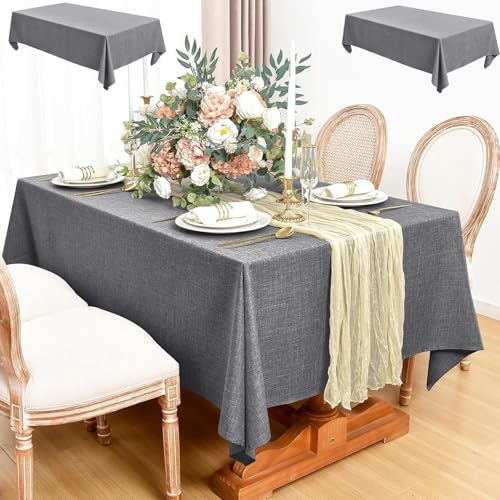 Catálogo de Venta de Manteles favoritos de las personas. 49 2PCS 200 x 140CM Mantel Rectangular de Lino, Impermeable y Suave - Mantel Antiencogimiento y Resistente a las Arrugas, Mantel para Mesa para Hogar Tablón, Picnic, para Cocina (6-8...