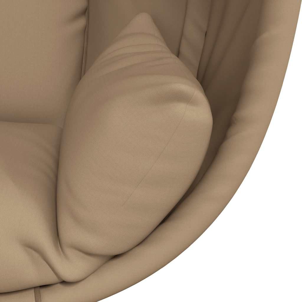 Genérico Silla Colgante Huevo con Soporte Tela y Acero Gris Taupe,Casa y jardín,Jardín,Artículos de Exterior,Balancines de jardín-4007410