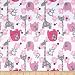 E.Z Fabric Minky Jungle Dreams Fabric by The Yard, Fuchsia