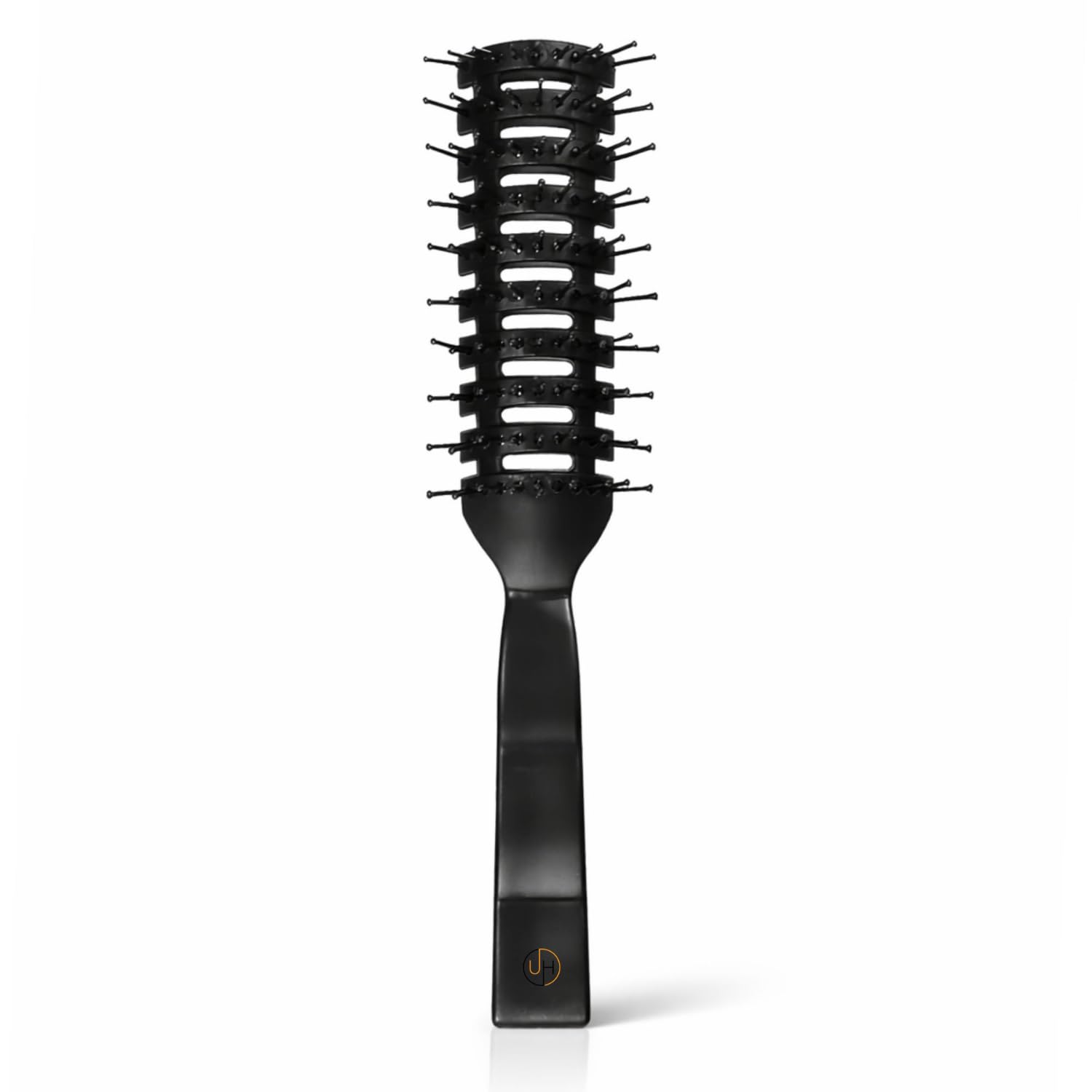 ultra hold premium vented curved bristle round hair brush - detangler & styling comb for men & women - hair volumizer round brush for hair patches & wigs | anti-tangle hair brush