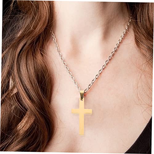 ABOOFAN 24 Pçs Pingente De Cruz Enfeites De Árvore De Natal Colar De Prata Decorações Pretas Enfeite