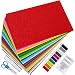 Supla Felt Sheets 12" x 8" Set 30 Colors Felt Sheets Stiff Felt Fabric Hard Felt Squares Craft Felt 2mm Thickness for Kids School DIY Crafts Patchwork Embroidery Sewing Crafting Project