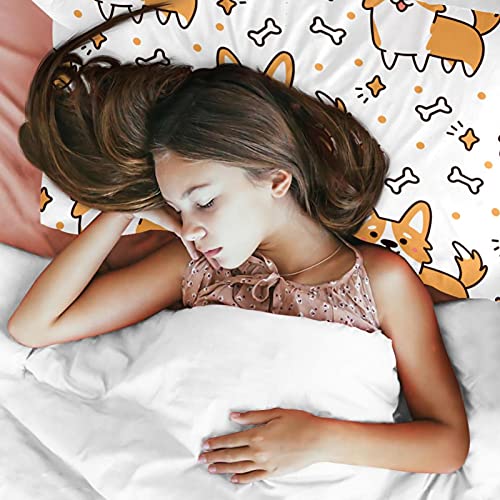 Parure de lit Corgi king size抗皱面料解决难打理痛点