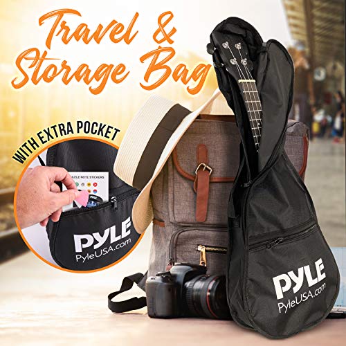 Pyle PUKT8880 Ukulélé de concert professionnel traditionnel à 4 cordes avec accordeur numérique, sangle, guide de doigt… - Les Beatles, Paul McCartney, John Lennon, RIngo Starr, George Harrison Pyle PUKT8880 Ukulélé de concert professionnel traditionnel à 4 cordes avec accordeur numérique, sangle, guide de doigt… – Image 8