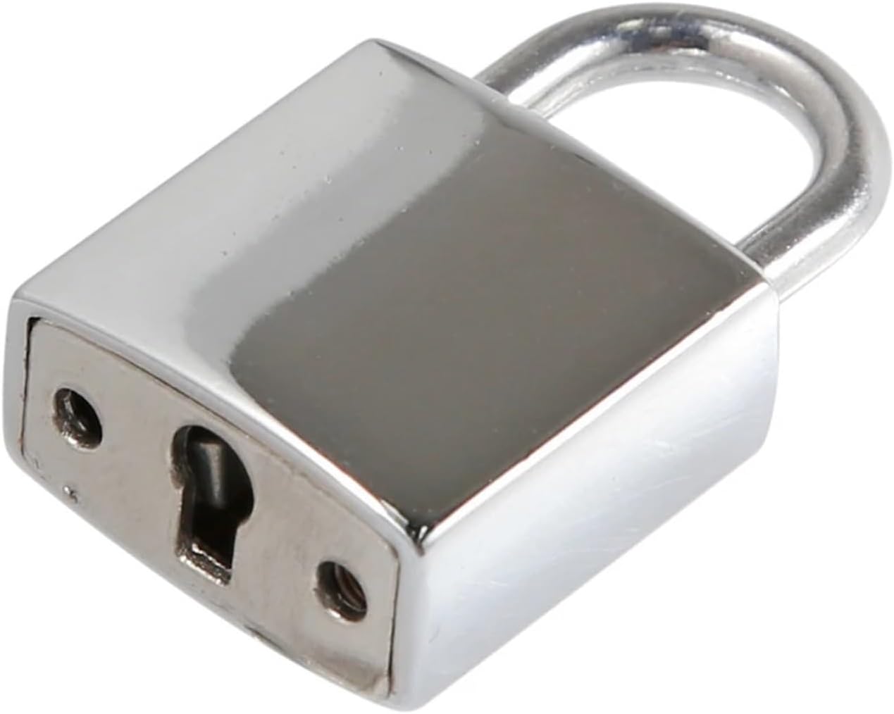 2.1CM Padlock Key Lock Jewelry Box Storage Luggage Handbags Hardware Accessories 6Pcs(Silver)