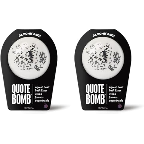 Da Bomb Quote Bath, White, Fresh Basil (612), 7 Ounce (Pack of 2) Cover