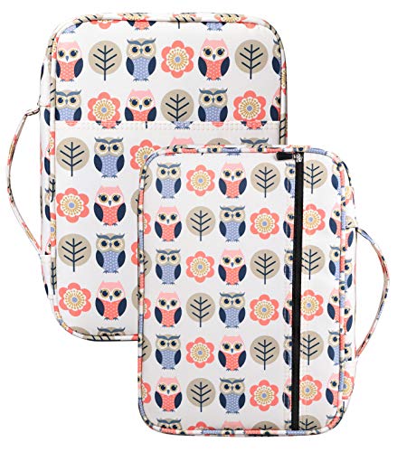 Bomkee Coloring Pencil Case 220 Slots Pencils/Gel Pens Organizer Waterproof Travel Case Zipper Carrying Portable Pencil Markers Pen Holder Bag For Painter Writers (Cartoon Owl) #TOP6