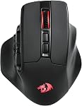 Redragon M811 PRO Wireless MMO Gaming Mouse, 15 Programmable Buttons RGB Mouse w/Ergonomic Natural Grip Build, 10 Side Macro Keys, Software Supports DIY Keybinds & Backlit