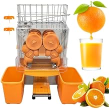 Commercial Orange Press Juicer Extractor Lemons Pomegranates Citrus Electric Juicing Machine Stainless Steel Juice Squeezer with Two Buckets