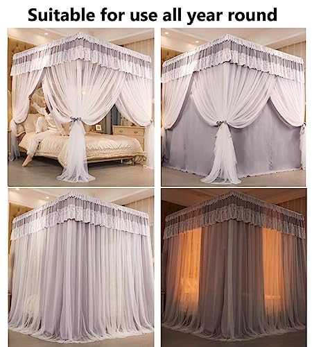 Mosquitera con dosel de encaje de 180x200cm cortinas decorativas para una habitación romántica 7