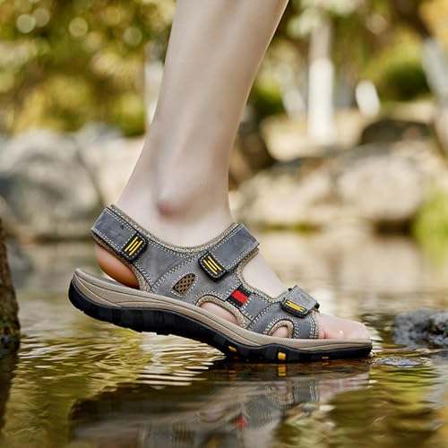Fashion Men's Breathable Backpacking Hiking Sandals, Classics Open-Toe Sandals, Large Size Outdoor Sports Beach Shoes4