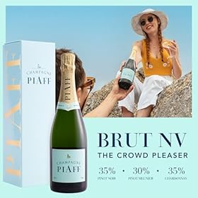 Buy Champagne PIAFF Brut NV 75cl – Premium Sparkling Delight with Brioche, Apple, and Pear Flavors and Lively Persistent Mousse Buy Champagne PIAFF Brut NV 75cl – Premium Sparkling Delight with Brioche, Apple, and Pear Flavors and Lively Persistent Mousse – Piaff