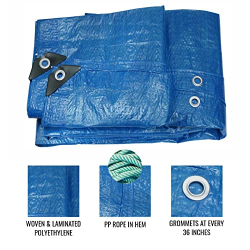 Blue-Tarp-Pack-of-4-Tarps-Heavy-Duty-waterproof-8x10-Large-Multipurpose-Poly-Outdoor-Tarps-Cover-5-Mil-Thickness-Blue-Tarpaulin-Reinforced-Rip-Resistant-Rubber-Edges-With-Aluminum-Grommets
