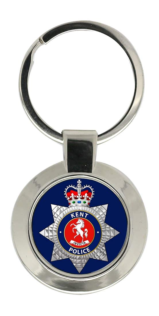 Giftshop Uk Unisex Silver Coloured Metal Kent Police Key Ring