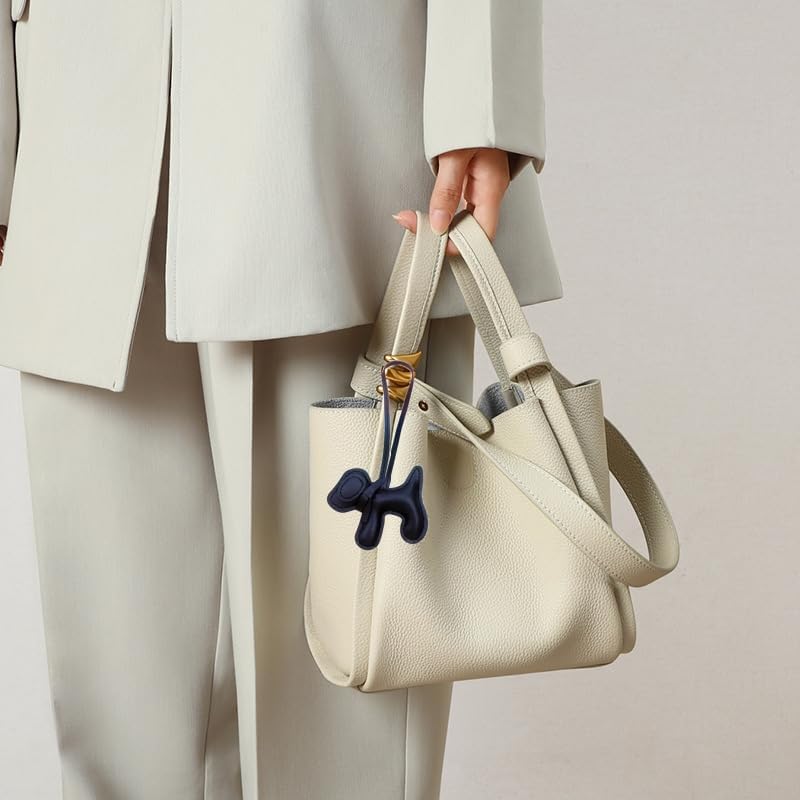 Leather dog bag charm keychain puppy bag purse pendantcute fashion bag accessories for women - Image 6