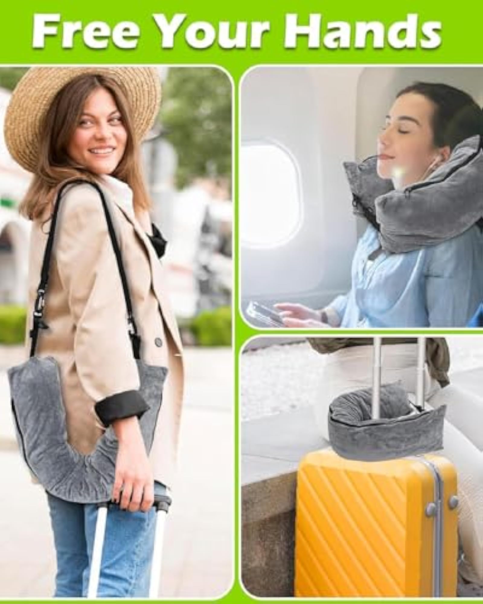 Stuffable Neck Pillow for Travel, Lightweight and Compact Design