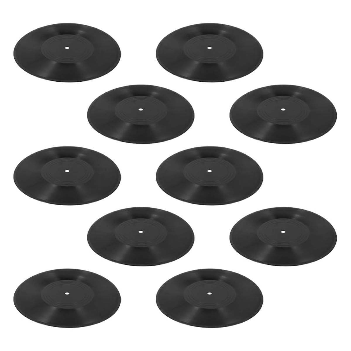 YARNOW 10 Pezzi Decorazioni Vinile Nere in Plastica 12 Pollici Stile Retrò per Arredamento Stanza Facile da Installare per Decorazioni Casa e Pareti