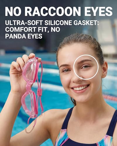 Image of Aegend Swim Goggles, Swimming Goggles No Leaking Full Protect Adult Youth