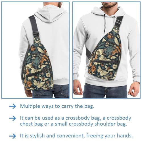 Mochila cruzada de mariposa con diseño multicolor y tamaño compacto 2