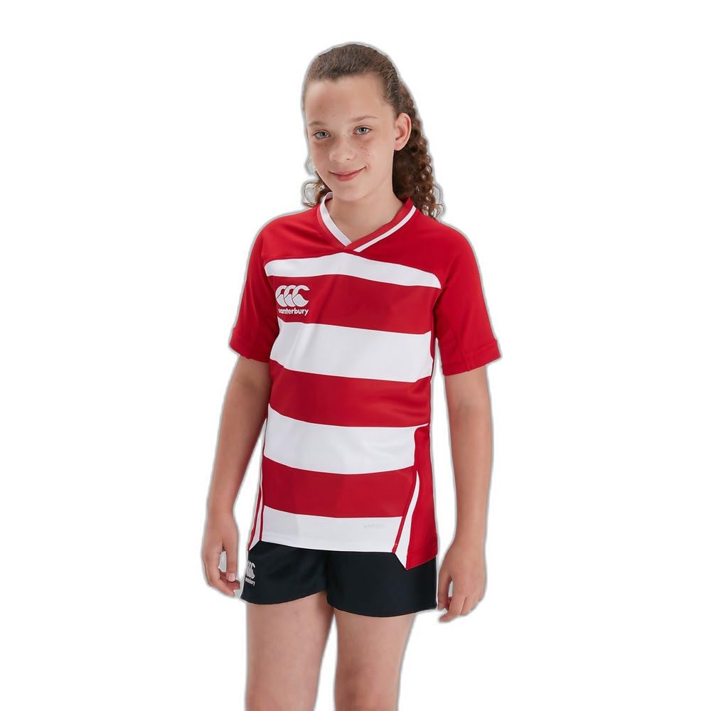 Canterbury Vapodri Evader Hooped Rugby Jersey Camiseta de Rugby. Niños (Pack de 1)