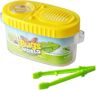 Geminimall Bug Viewer Critter Insect Cage Magnifying Insect Box Bug Magnifier Container Bug Catcher Cage, Kids Science Nature Exploration Toys Educational Toys for 3-10 Years Old Boys Girls Yellow