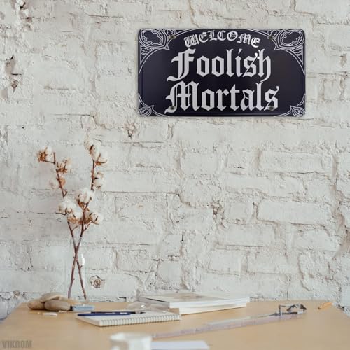 Goth Halloween Sign for Door, 11.8x5.9 Metal Vampire Wall Decor - image 5