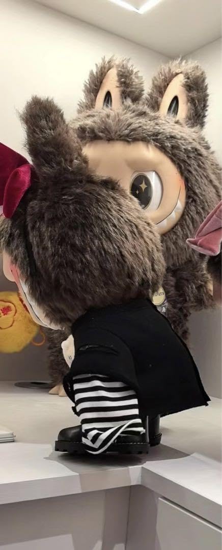 Amazon.co.jp: POPMART LABUBU バレンタイン限定 黒服のみ ぬいぐるみ 