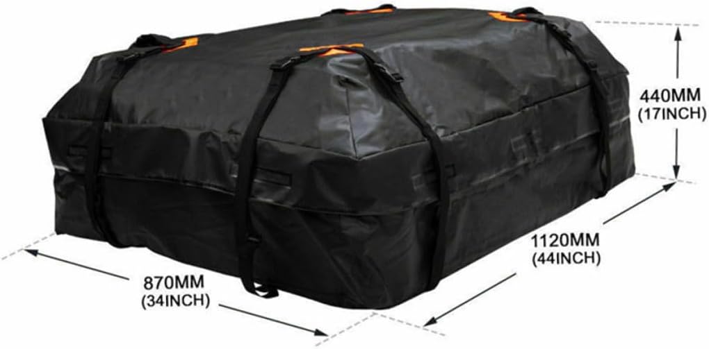 Waterproof Auto Roof Bag 600d Oxford Fabric Car Rooftop Cargo Carrier Storage Bag Dustproof Sunproof Vehicle Cargo Holder for Travel and Outdoor Use