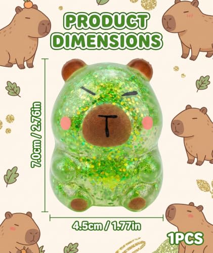 Image of 4 Pcs Capybara Squishy, Taba Squishy, Squishy Toy for Stress Relief, Cute Mystery Dumplings Squishy and Squishy Toy Slow Rising Collection (Green)
