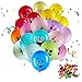 Threan 20 Stücke Emotion Serie Latexballons Assortierte Farbe Party Ballons 11,8 Zoll Lächelndes Gesicht Süße Luftballons mit 6-12 Verschiedenen Designs Latexballons für Geburtstag Baby Shower