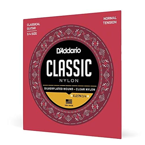 Cuerdas de nylon para guitarra clásica D´Addario Student, EJ27N, tensión normal, escala 3/4, juego de 6 cuerdas, paquete de 1 | Ya disponible en tu tienda friki favorita! En mundofriki.es!