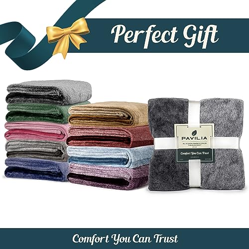 Pavilia Coperta In Pile Viola Ombré Per Divano, Morbida Coperta In Flanella Per Divano Letto E Camera Da Letto, Leggera Coperta Sfumata Color Lavanda Chiaro E Lilla, Coperta In Microfibra, Decorativa, - 8