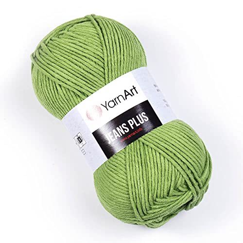 YarnArt Jeans Plus Cotton Blend Soft Baby Yarn 55% Cotton 45% Acrylic 100g 160m Yarn Size 4 (1 Ball) (69)