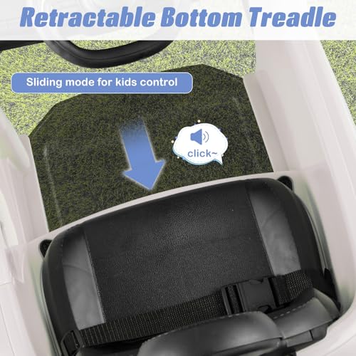 Image of OLAKIDS Push Car for Toddlers, 3 in 1 Licensed Fiat 500e Baby Sliding Walking with Parent Control Handle Adjustable Canopy Footrest, Kids Ride on Toys with Horn for Boys Girls (White)