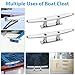 BALAVA 8 Inch Boat Cleats,316 Stainless Steel Boat Dock Cleats,Boat Docking Cleat Open Base Dock Cleats,Rope Cleats Suitable for Boat,Yacht,Decks,Nautical Decor,Screws Included(2 Pack)