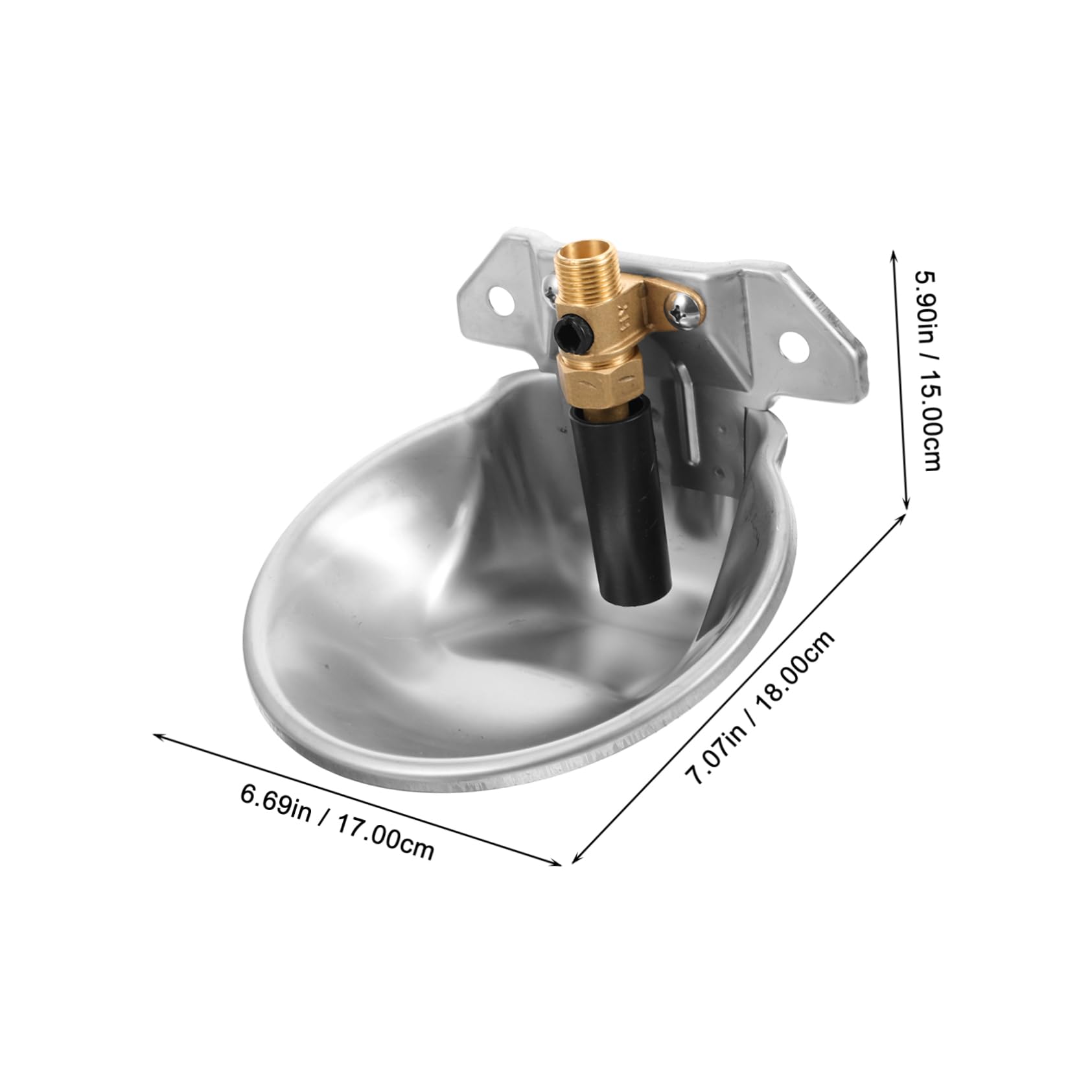 Bebedero Automático para Ovejas y Perros de Acero Inoxidable Suministro de Agua Automático y Borde Redondo para Granjas y Establos