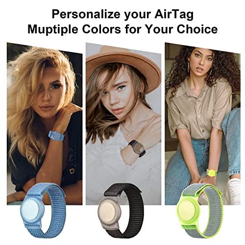 Bracelet For Apple Airtag Case, Wristband With Air Tag Accessories Holder, Kids Anti Lost Gps Trackers Cover For Toddlers Girls Boys Elders, Soft Lightweight Breathable Nylon Watch Band (Black) #TOP6