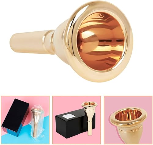 Miniatura 17 de Boquilla grande de latón de repuesto para tuba, boquilla de tuba, suministro de instrumentos, pieza de tuba, accesorio de boca de tuba, accesorio