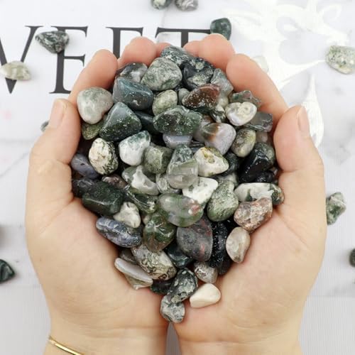 435g Natural Pebbles Crushed Stones Aquarium Gravel Polished Bulk Irregular Shaped Succulent Rocks Vase Filler Fish Tank Decorative - 3