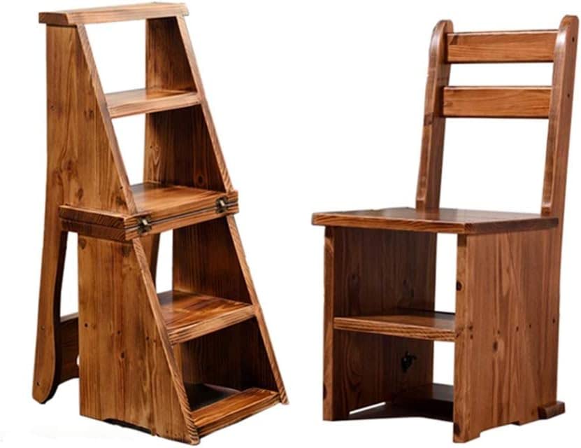 Tabouret échelle pliant en bois à 5 marches marron clair OKUOKA