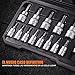 TACKLIFE Llaves de vaso Torx Juego Profesional, 14 Piezas, Aleado S2, Alta...